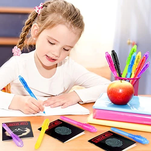 GIFTINBOX Invisible Ink Pens With UV Light For Kids, Spy Pen Party Favors For Kids 8-12, 12Pack Invisible Ink Pen And Notebook, UV Pen For Secret Message Escape Room Birthday Party Favors For Kids 4-8 7 GIFTINBOX Invisible Ink Pens With UV Light For Kids, Spy Pen Party Favors For Kids 8-12, 12Pack Invisible Ink Pen And Notebook, UV Pen For Secret Message Escape Room Birthday Party Favors For Kids 4-8 - Image 5