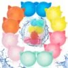 12 PCS Reusable Water Balloons, Silicone Water Balloons Toy,Summer Toys For Kids, Refillable Quick Fill Self Sealing Water Balloons,Outdoor Toy,Pool Toy,Summer Fun Party…
