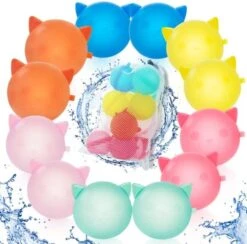 AIFEIRIC Reusable Water Bomb Balloons, Quick Refillable Water Balloon For Kids & Adults,Splash Water Ball For Summer Outdoor Activities(16pack) -Folkmanis Toys Shop 51Hsq0w86OL. AC 1