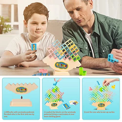 YISOOPEI 32pcs Stacking Toys Balance Building Blocks, Blocks For Kids Ages 4-8, 2 Player Games For Family Games For Kids And Adults,Travel Games Adult,Party Games. 6 YISOOPEI 32pcs Stacking Toys Balance Building Blocks, Blocks For Kids Ages 4-8, 2 Player Games For Family Games For Kids And Adults,Travel Games Adult,Party Games. - Image 4