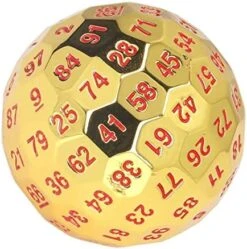 D100 Metal Dice, Easy To Read Polyhedral Game Toys D100 Face Dice With Velvet Bag For Over 14 Years Old(Brass) -Folkmanis Toys Shop 51I2Hy5GlL. AC