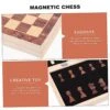 Alasum 1 Set Magnetic Chess Wooden Chess Board Adult Puzzles Classic Toys Magnetic Chess Boards Staunton Wood Chess Magnetic Travel Chess Wood Brown Folding Magnetic Chess Kids West Chess