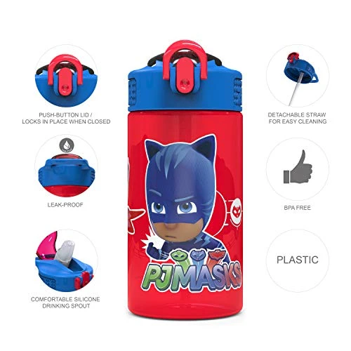 Sakar PJ Masks Molded Walkie Talkie For Kids & Zak Designs PJ Masks Kids Water Bottle With Spout Cover And Built-in Carrying Loop 6 Sakar PJ Masks Molded Walkie Talkie For Kids & Zak Designs PJ Masks Kids Water Bottle With Spout Cover And Built-in Carrying Loop - Image 4