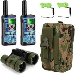 Walkie Talkies For Kids Toys For Boys Aged 5+ Outdoor Toys 2 Way Radio 22 Channel 3 Miles Range For Camp Hunt Adventure Game Birthday For Boys 6 7 8 9 10 Year Old Boys Gifts (Green) -Folkmanis Toys Shop 51IABG2tOjL. AC