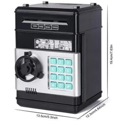 KMiKE Electronic Piggy Bank For Kids Cash Coin Cartoon ATM Money Saver Coin Bank For Kids With Password Great Gift Toy For Kids Children (Black) 11 KMiKE Electronic Piggy Bank For Kids Cash Coin Cartoon ATM Money Saver Coin Bank For Kids With Password Great Gift Toy For Kids Children (Black) -Folkmanis Toys Shop 51IDW881USL