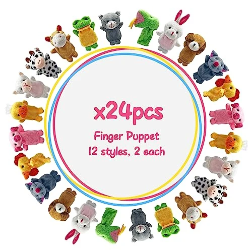 24 PCS Finger Puppets Set Mini Stuffed Animals Finger Puppet Toys For Storytelling Playing Teaching Shows Playtime Schools Birthday Party Gift Favor Supplies 4 24 PCS Finger Puppets Set Mini Stuffed Animals Finger Puppet Toys For Storytelling Playing Teaching Shows Playtime Schools Birthday Party Gift Favor Supplies - Image 2