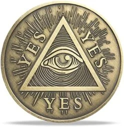 2 Pcs Yes No Challenge Coin Decision Maker Coin Lucky Coin For Collectors Metal Coin Collection Party Game Divination Supplies With All Seeing Eyes Or Death Skull Pattern -Folkmanis Toys Shop 51IJqLJSwyL. AC