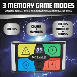 Paladone Lightning Reaction Reflex Shocking Memory Game - Electronic Memory Game For Kids And Adults With 3 Game Modes, 5 Levels, And Shock On/Off Switch 10 Paladone Lightning Reaction Reflex Shocking Memory Game - Electronic Memory Game For Kids And Adults With 3 Game Modes, 5 Levels, And Shock On/Off Switch -Folkmanis Toys Shop 51ILxAimCLL