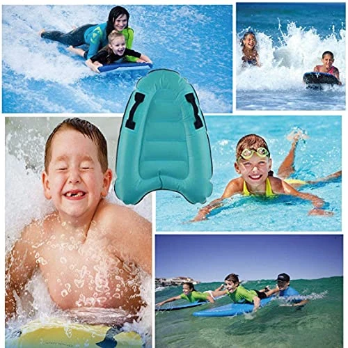 Inflatable Surf Body Board With Handles, Lightweight Swimming Floating Surfboard Aid Mat Learn To Swim, Beach Safety Theme Surfing Swimming Summer Water Fun Toy For Both Kids And Adult 4 Inflatable Surf Body Board With Handles, Lightweight Swimming Floating Surfboard Aid Mat Learn To Swim, Beach Safety Theme Surfing Swimming Summer Water Fun Toy For Both Kids And Adult - Image 2