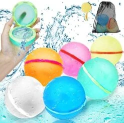 Water Balloons Reusable Outdoor Water Toys, Summer Fun For 7 8 9 10 Years Old Kids Outside Water Balls Toys, Water Games Self Sealing Quick Fill Water Balloons For Backyard For Swimming Pool - (6PCS) -Folkmanis Toys Shop 51IRJEOQPnL. AC