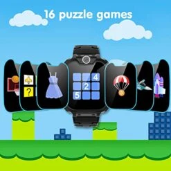 LODAPUG Smart Watch For Kids - Kids Smart Watch With Camera Music Player 16 Games Phone Call SOS, Kids Watch Toddler Toys Educational Toys Birthday Gifts For Girls Boys Age 4 5 6 7 8 9 10, Black -Folkmanis Toys Shop 51IWRsUMdEL