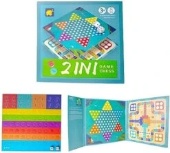 Andux 2 In 1 Magnetic Flight Chess Sets Book Style Travel Board Games Portable Chess Toys CXYXQ-04 (Flight Chess + Checkers) -Folkmanis Toys Shop 51IXEn2RLOL. AC