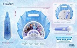 EKids Frozen Sing Along Boom Box Speaker With Microphone For Fans Of Frozen Toys For Girls, Kids Karaoke Machine With Built In Music And Flashing Lights, Blue, 3.5mm Audio Jack 13 EKids Frozen Sing Along Boom Box Speaker With Microphone For Fans Of Frozen Toys For Girls, Kids Karaoke Machine With Built In Music And Flashing Lights, Blue, 3.5mm Audio Jack -Folkmanis Toys Shop 51Id6p5g74L