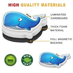 Refrigerator Magnets For Kids 64 PCS Animals Magnets Toys -Dinosaurs Insect Ocean Sea Animal Magnets - Foam Animal -Fridge Magnets For Toddlers Educational Toy For Preschool Learning