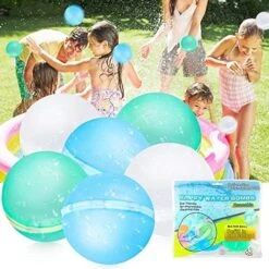 SIIY Reusable Water Balloons, Quick Fill Self-Sealing Water Bombs, Eco-Friendly Fun Wate Toys For Kids And Adults, Perfect For Summer Outdoor Activities, Parties And Pool Games - Pack Of 6 PINK -Folkmanis Toys Shop 51Ipmng2hSL. AC