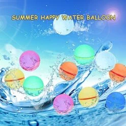 MSTOKIN 12 Pack Reusable Water Balloons For Summer Outdoor Games, Refillable Magnetic Self Sealing Silicone Water Balls For Kids Toys, Easy Quick Fill Water Bombs For Outside Play Fun Activities -Folkmanis Toys Shop 51It05dH5lL