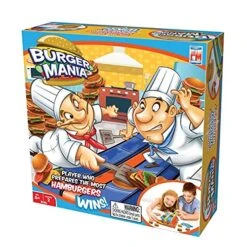 Fotorama Burger Mania Sizzling Build-A-Burger Game, Fast-Paced Conveyor Belt Fast Food Thrill Competition, Develops Fine Motor Skills And Dexterity, For Children Ages 6 And Up