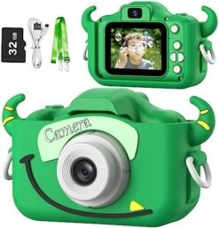 Goopow Kids Camera Toys For 3-8 Year Old Boys,Children Digital Video Camcorder Camera With Cartoon Soft Silicone Cover, Best Chritmas Birthday Festival Gift For Kids - 32G SD Card Included -Folkmanis Toys Shop 51IzpGr0KnL. AC