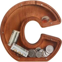 Piggy Bank For Kids Boys Girls,Wooden Letter Piggy Bank With 26 Enlish Alphabet,50 Animal Stickers,1 Number Sticker, A Small Screwdriver,Saving Box DIY Money Saving Bank(A) -Folkmanis Toys Shop 51J3lflBMYL. AC