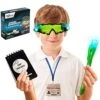 JOYRANGE Kids Night Vision Goggles + Invisible Ink Pen + Top Secret Notepads + ID Card Holder - Night Mission Goggles With 2 Flip-Out Lights - Play Secret Agent With 3 Cool Spy Gadgets Included -Folkmanis Toys Shop 51J49LTC4NL