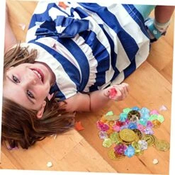 TOYANDONA Gold Coin Props Childrens Toy Cosplay Accessories Pirate Toy Pirate Jewels Gems Pirate Coins And Gems Pirate Gemstones Game Gold Coins Golden Coins Pirate Party Supplies 300pcs -Folkmanis Toys Shop 51J91ZlIhZL