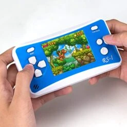 QoolPart Toys Handheld Games For Boys Girls, Built In 152 Retro FC Games, Classic Nostalgia 8 Bit Video Game Player Withe 2.5 Inches Display TV Output,Kids Birthday Christmas Toy Party Gift (Blue) 8 QoolPart Toys Handheld Games For Boys Girls, Built In 152 Retro FC Games, Classic Nostalgia 8 Bit Video Game Player Withe 2.5 Inches Display TV Output,Kids Birthday Christmas Toy Party Gift (Blue) -Folkmanis Toys Shop 51JAF8CKuQL