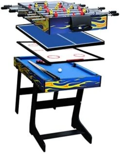 IFOYO 4 In 1 Multi Game Table For Kids, Soccer Foosball Table, Air Hockey Table, Pool Table, Table Tennis Table -Folkmanis Toys Shop 51JIlbQm7SL. AC