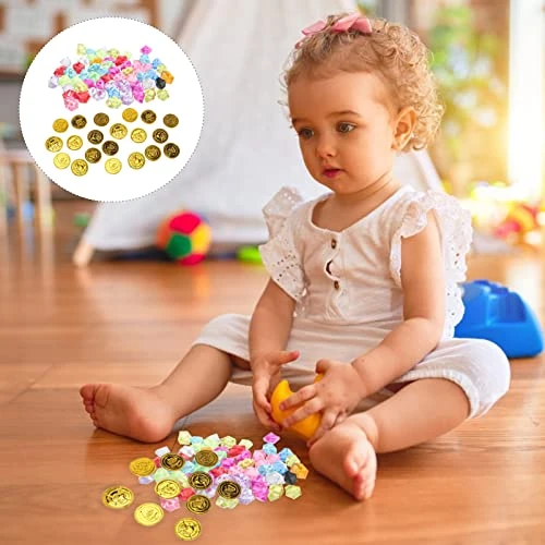 Gadpiparty Kids Toys Crystal Jewelry Pirate 1 Set Gold Coins Gemstones Pirate Buried Treasure Pirate Adventure Themed Game Jewelry Pirate Party Favors ( Assorted Color ) Playsets Jewelry Set Kid Toys 6 Gadpiparty Kids Toys Crystal Jewelry Pirate 1 Set Gold Coins Gemstones Pirate Buried Treasure Pirate Adventure Themed Game Jewelry Pirate Party Favors ( Assorted Color ) Playsets Jewelry Set Kid Toys - Image 4