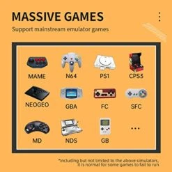 ZOSTER Powkiddy RGB20S Handheld Game Console Portable Retro Built In 15,000 Games 16G+64G 3.5 Inches IPS Screen Open Source System Arcade Game Console Toy Gift For Kids Adults -Folkmanis Toys Shop 51JPALEcq8L