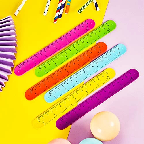 24 Pieces Ruler Slap Bracelets Bands Colorful Ruler Snap Bands Wristband For Kids Classroom School Prize Party Favors 6 24 Pieces Ruler Slap Bracelets Bands Colorful Ruler Snap Bands Wristband For Kids Classroom School Prize Party Favors - Image 4