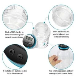 Digital Coin Bank,Amago Piggy Bank,Big Piggy Bank Digital Counting Coin Bank For Kids Adults Boys Girls As Gift On Christmas,Birthday,New Year's Day,Powered By 2AAA Battery (Not Included) 12 Digital Coin Bank,Amago Piggy Bank,Big Piggy Bank Digital Counting Coin Bank For Kids Adults Boys Girls As Gift On Christmas,Birthday,New Year's Day,Powered By 2AAA Battery (Not Included) -Folkmanis Toys Shop 51JeDbEjUPL