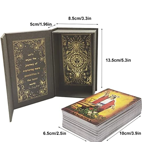 LHTHT Tarot Cards,Tarot Cards Deck For Beginners And Book Sets+Black Gold Tarot Cards Deck Storage Box,78Pcs Fate Forecasting Cards Game Set For Beginner And Expert Readers… 4 LHTHT Tarot Cards,Tarot Cards Deck For Beginners And Book Sets+Black Gold Tarot Cards Deck Storage Box,78Pcs Fate Forecasting Cards Game Set For Beginner And Expert Readers… - Image 2