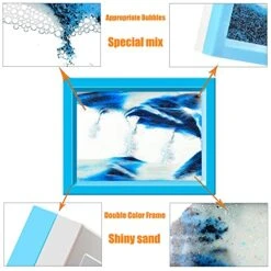 Dynamic Blue Sand Art Picture, Moving Sand Pictures Liquid Motion Art, Moving Sand Art Frame For Desktop Office Home, Sensory Toys For Calm Relaxing 13 Dynamic Blue Sand Art Picture, Moving Sand Pictures Liquid Motion Art, Moving Sand Art Frame For Desktop Office Home, Sensory Toys For Calm Relaxing -Folkmanis Toys Shop 51JjLa2JE1S