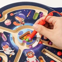 Dorjee Magnetic Maze Game, Magnetic Puzzle Activity For Toddler, Road Trip Travel Toys (Space Explorer) -Folkmanis Toys Shop 51JqjD1kLNL