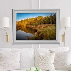 Jigsaw Puzzles Toy Kid Educational Games Brain Challenge Adults Art DIY ﻿Sunset River Bank Forest Child Leisure Game Suitable Family Friends 500PCS -Folkmanis Toys Shop 51Ju08L5JhL