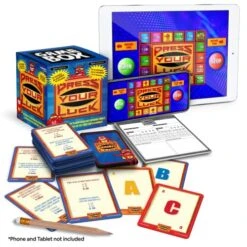 Press Your Luck Game Box, Full Of Trivia, Tactics, Choices, & Chances, Play With Family & Friends, Classic TV Game Show Travel-Friendly Entertainment