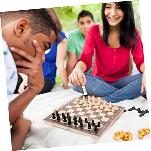 Ibasenice 2 Sets Chess Set Magnetic Toys Magnetic Toys For Adults Kids Play Set Kids Brain Teaser Game Checkers Backgammon Board Game Set Checkers Board Game Wooden Foldable Sticker Travel 6 Ibasenice 2 Sets Chess Set Magnetic Toys Magnetic Toys For Adults Kids Play Set Kids Brain Teaser Game Checkers Backgammon Board Game Set Checkers Board Game Wooden Foldable Sticker Travel - Image 4