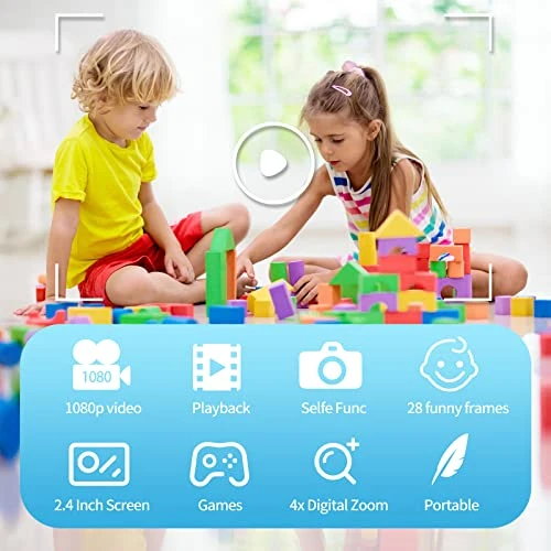 Upgrade Kids Selfie Camera, Dual-Camera Configuration Christmas Birthday Gifts For Kids Age 3-9,HD Digital Video Camera For Toddler, Portable Toy For 3 4 5 6 7 8 Year Old Boys With 32GB SD Card 4 Upgrade Kids Selfie Camera, Dual-Camera Configuration Christmas Birthday Gifts For Kids Age 3-9,HD Digital Video Camera For Toddler, Portable Toy For 3 4 5 6 7 8 Year Old Boys With 32GB SD Card - Image 2