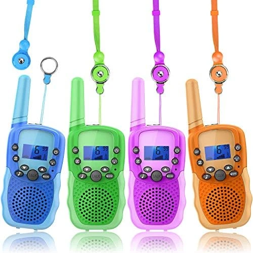 Wishouse Walkie Talkies For Kids, Toys For 3-8 Year Old Boys Girls, Childrens Radio Long Range With Detachable Lanyard Flashlight, Outdoor Camping Games Halloween Cosplay Xmas Birthday Gift 4 Pack 11 Wishouse Walkie Talkies For Kids, Toys For 3-8 Year Old Boys Girls, Childrens Radio Long Range With Detachable Lanyard Flashlight, Outdoor Camping Games Halloween Cosplay Xmas Birthday Gift 4 Pack - Image 9