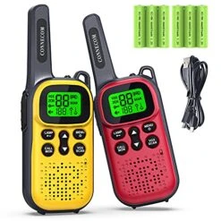 Toys For 3-15 Year Old Boys Girls, CONNECOM Rechargeable Walkie Talkies For Kids 22 Channels 2 Way Radio Toy, Best Gifts For Boys And Girls To Outdoor, Camping, Hiking, Adventure Game