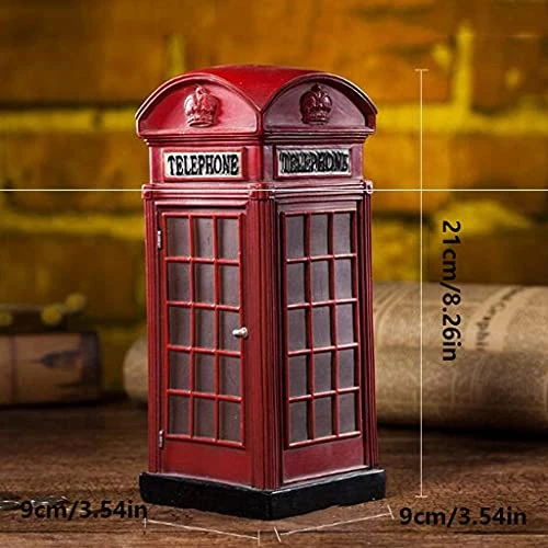 Piggy Bank For Boys Girls Kids Red Telephone Booth, Coin Jars Personality Classic Creative Currency Bank Safe Coin Money Box Cannot Be Taken Out Piggy Banks Furniture Games 4 Piggy Bank For Boys Girls Kids Red Telephone Booth, Coin Jars Personality Classic Creative Currency Bank Safe Coin Money Box Cannot Be Taken Out Piggy Banks Furniture Games - Image 2