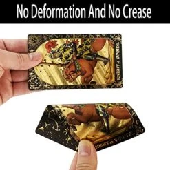 SUNHHX Tarot Cards Set, 78 Tarot Cards Deck PVC Waterproof Wrinkle Resistant Gold Foil Classic Tarot Cards With English Instructions Book Rectangular Tarot Card Stand, For Tarot Beginners And Expert 10 SUNHHX Tarot Cards Set, 78 Tarot Cards Deck PVC Waterproof Wrinkle Resistant Gold Foil Classic Tarot Cards With English Instructions Book Rectangular Tarot Card Stand, For Tarot Beginners And Expert -Folkmanis Toys Shop 51Ks645CXBL