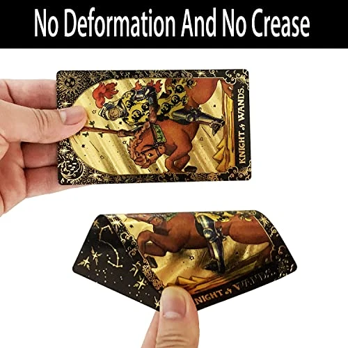 SUNHHX Tarot Cards Set, 78 Tarot Cards Deck PVC Waterproof Wrinkle Resistant Gold Foil Classic Tarot Cards With English Instructions Book Rectangular Tarot Card Stand, For Tarot Beginners And Expert 6 SUNHHX Tarot Cards Set, 78 Tarot Cards Deck PVC Waterproof Wrinkle Resistant Gold Foil Classic Tarot Cards With English Instructions Book Rectangular Tarot Card Stand, For Tarot Beginners And Expert - Image 4