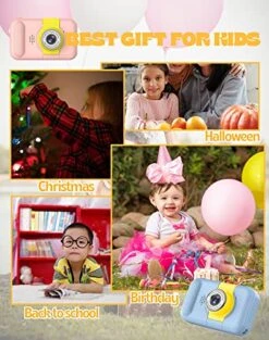 DEVA Kids Digital Camera For Girls/Boys,FILP Len Camera Toy For Toddler,HD 1080P Video/with 32GB SD Card/Selfie Camera, Christmas Birthday Gifts Toys Camera For Kids，Blue -Folkmanis Toys Shop 51Ktdy3hTDL