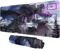 TCG Playmat With Zones 23.6x13.7 Inches Dragon Mouse Pad Board Game Trading Card Play Mat With Zones For MTG TCG CCG Cards Gaming Big Table Card Game Mats Deck Playmat Computer Desk Mat -Folkmanis Toys Shop 51Kv2CTYuhL. AC