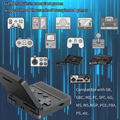 Diketigeey V90 Handheld Game Console 3 Inch IPS Screen Open Source With 16+16G TF 2000+ Games 64Bit PS1 PCE 4 Hours Battery Life Opening Linux Tony System Game Player (Black) 9 Diketigeey V90 Handheld Game Console 3 Inch IPS Screen Open Source With 16+16G TF 2000+ Games 64Bit PS1 PCE 4 Hours Battery Life Opening Linux Tony System Game Player (Black) -Folkmanis Toys Shop 51KwGmLEOjL