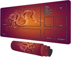TCG Playmat With Zones 23.6x13.7 Inches Dragon Mouse Pad Board Game Trading Card Play Mat With Zones For MTG TCG CCG Cards Gaming Big Table Card Game Mats Deck Playmat Computer Desk Mat -Folkmanis Toys Shop 51KwVeTXTyL. AC