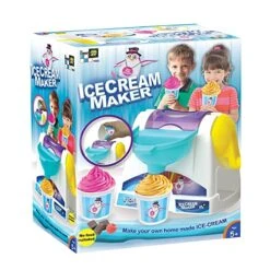 AMAV Toys Ice Cream Maker Machine Toy - Make Your Own Home Made Ice - Cream Multi Color,Blue,white,8.9 X 5.3 X 11 Inches