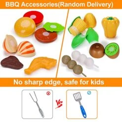 Kids Play Food Grill With Pretend Smoke Sound Light Kitchen Playset BBQ Accessories Camping Toy Cooking Set Barbecue Outdoor Toy For Toddler Child Girl Boy Toy 2 3 4 5 6 Year Old 4-8 Birthday Gift -Folkmanis Toys Shop 51KxclYzuML