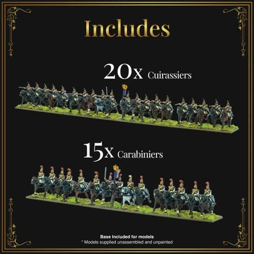 Wargames Delivered Black Powder War - Epic Battles: Waterloo: French Heavy Cavalry Brigade Set, Revolutionary War Tabletop Toy Soldiers For Miniature Wargaming, And Model War By Warlord Games 3 Wargames Delivered Black Powder War - Epic Battles: Waterloo: French Heavy Cavalry Brigade Set, Revolutionary War Tabletop Toy Soldiers For Miniature Wargaming, And Model War By Warlord Games